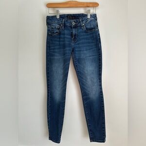 Guess Blue Skinny Jeans with Modern Distressed Look